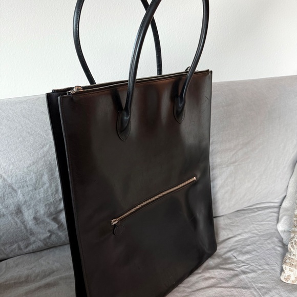VINTAGE JEAN PAUL GUALTIER OVERSIZED LEATHER TOTE from PARIS - Picture 7 of 8